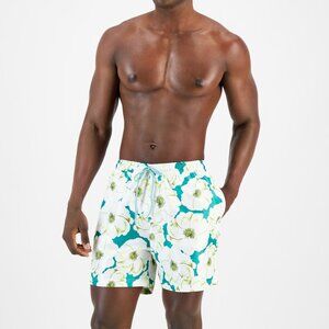 NWT I.N.C. INTERNATIONAL CONCEPTS Men's Aisha Garden Volley Swim Shorts Green